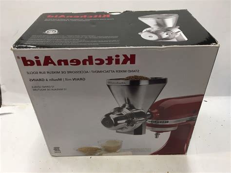 Kitchenaid Stand Mixer Stainless Steel Grain Mill Attachment at Indiana ...