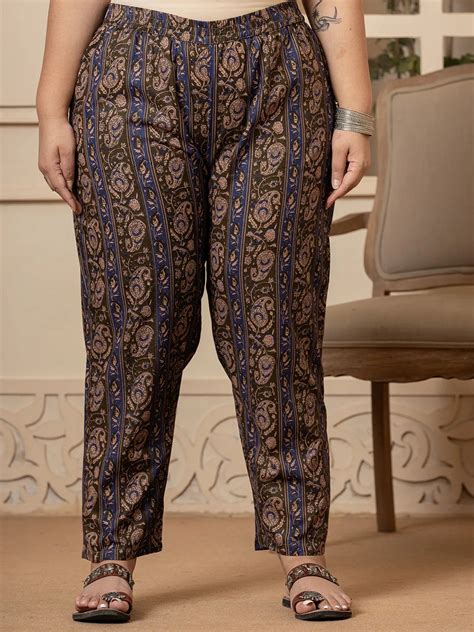 Cotton Olive Paisley Print Plus Size Kurta Dupatta Set – Yufta Store