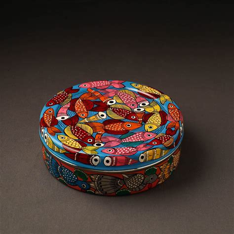 Blue Bengal Patua Handpainted Stainless Steel Casserole