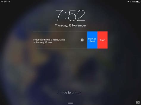 Image result for iOS Notification Centre