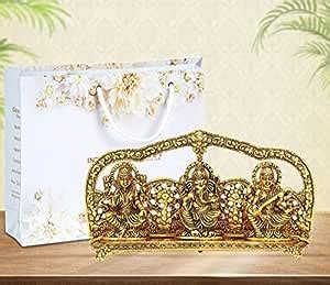 Buy INTERNATIONAL GIFT® Gold Plated Laxmi Ganesh Saraswati GodIdol ...