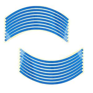 2 Set 8mm Reflective Wheel Rim Stripe Decal Sticker Tape for Motorcycle ...