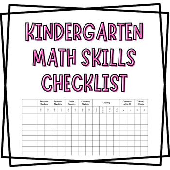 Image result for Elementary Math Skills Checklist