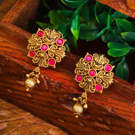 Antique Flower Gold-Plated Bali – South Temple Jewellery