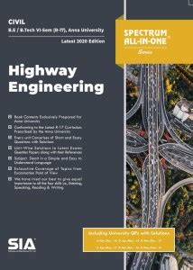 Highway Engineering, B.E/B.Tech VI-Semester (R-17) (Anna University ...