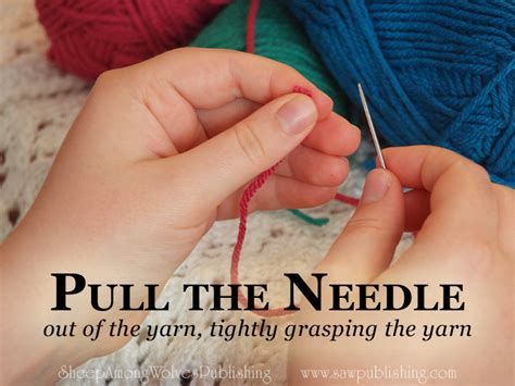 Image result for How to Thread a Needle Point Needle Using Yarn