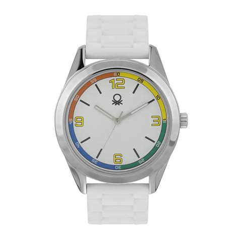 United Colors Of Benetton White Round Dial Quartz Analog Men Watch ...