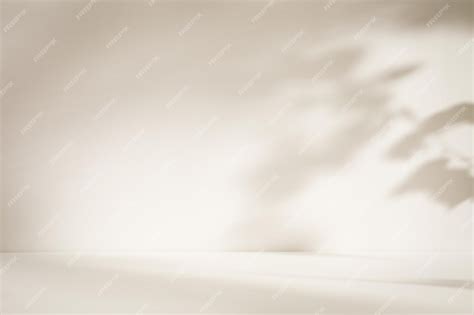 Premium Photo | Beige Flooring and Walls in Sunlit Room with Leaf ...