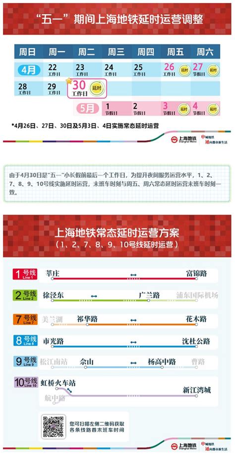 五一期间上海地铁运营调整 4月30日延时运营_新浪上海_新浪网