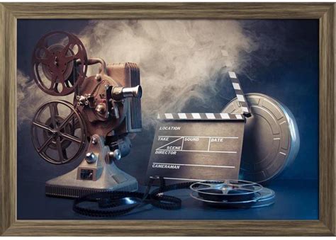 Filmmaking Concept Scene Paper Poster Antique Golden Frame | Top ...