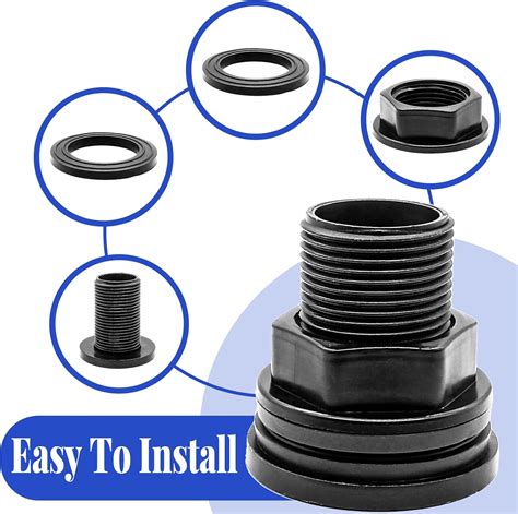 PHITUODA Bulkhead Fitting 3/4 Inch Male 1/2 Inch Female, India | Ubuy