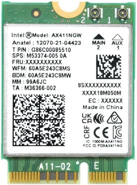 Amazon.in: Buy WiFi 6 Wireless Card 3Gbps Intel AX411 NGW M.2:CNVio2 ...