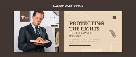 Flat law firm social media cover template | Free Vector