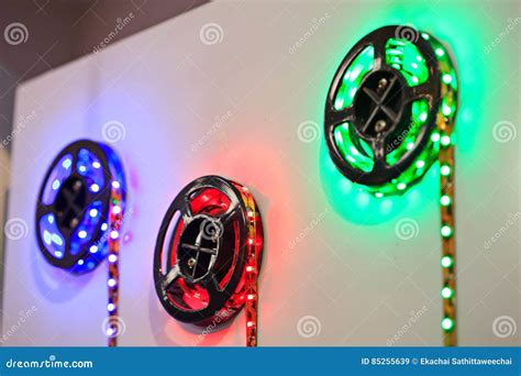 LED Strip with Red, Green and Blue LEDs. Stock Image - Image of reflex ...