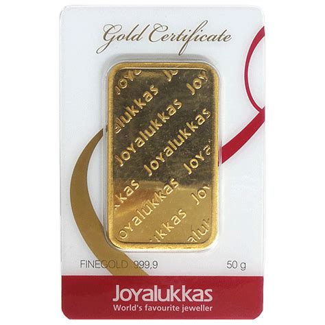 Buy 50 Gram Joyalukkas Gold Bullion Bar (Pre-Owned)