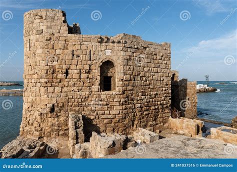 Sidon Crusader Castle, Saida, Lebanon Stock Photo - Image of medieval ...