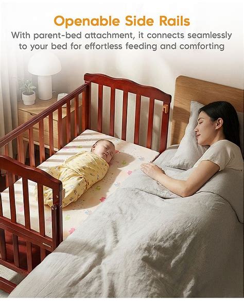 Babyhug Montana Wooden Cot Cum Rocker with Mosquito Net - Cherry Red ...