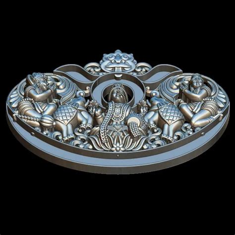 Gajalaxmi 3D Model STL Pendant for Jewelry