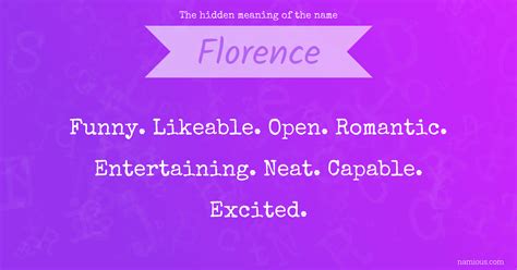 The hidden meaning of the name Florence | Namious