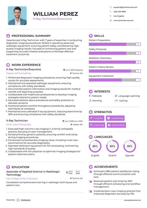 X Ray Tech Job Description Resume at Maria Kring blog