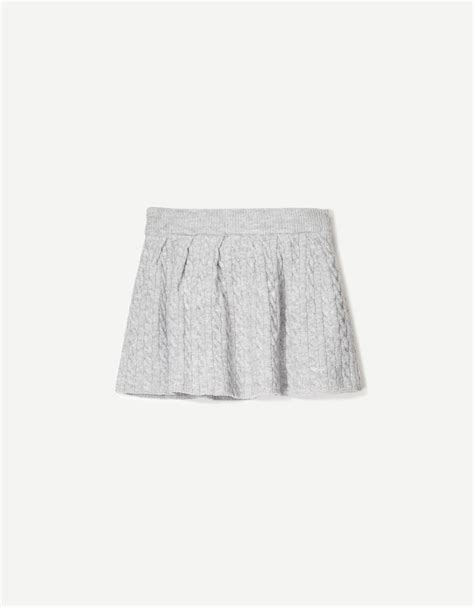 Cable-knit mini skirt - Women | Bershka