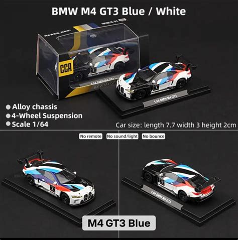 Buy Scale 1 : 64 CCA BMW M4 GT3 Diecast Metal Model Car - The Peppy Store