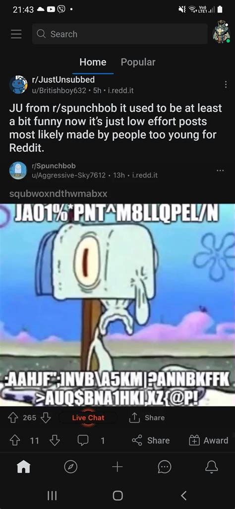 Aw hell nah, he down bad : r/Spunchbob