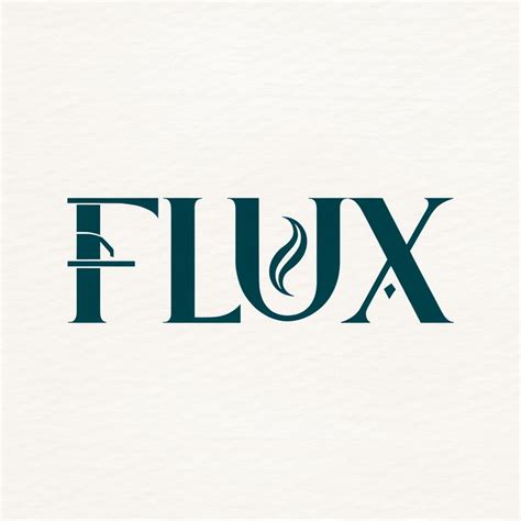 Elegant Geometric FLUX Logo Design on Soft Textured Background Logo - Playground