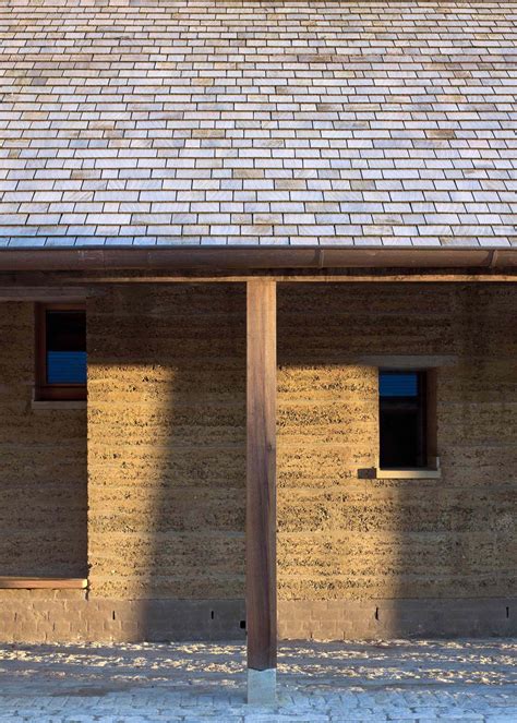 Rammed Earth Structures Blancostudio Wraps Pottery Shop With