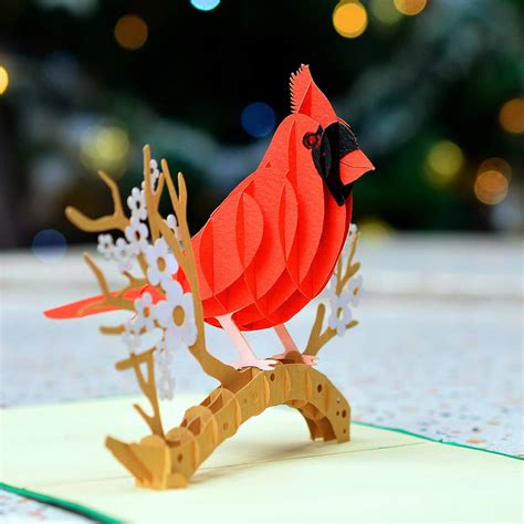 3D Popup Card of Cardinal Bird, Paper Art & Handicrafts, Greeting Cards ...
