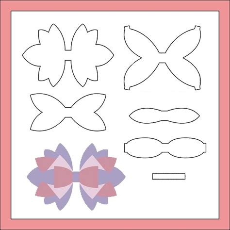 Hair Bow Template | Templates Hexagon