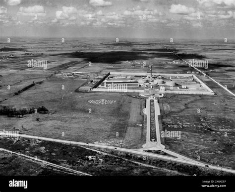 Aerial view of Joliet State Penitentiary, Illinois, June 1936 Stock ...