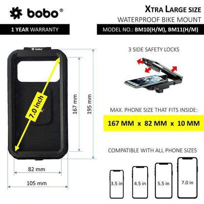 BOBO BM10H (Handle Fit) Fully Waterproof Bike / Cycle Phone Holder ...