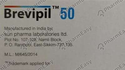Brevipil 50 Tablet: Uses, Side-effects, Price, Dosage & More Info ...