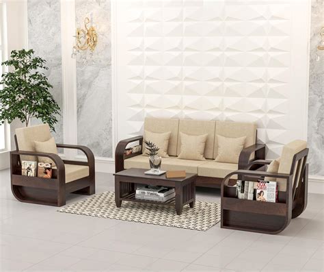 MURARAKA ART Sheesham Wood 5 Seater Sofa Set for Living Room | 5 Seater ...