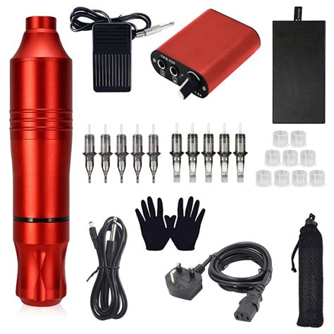 HASTHIP® Professional Temporary Body Rotary Tattoo Machine Pen full Kit ...