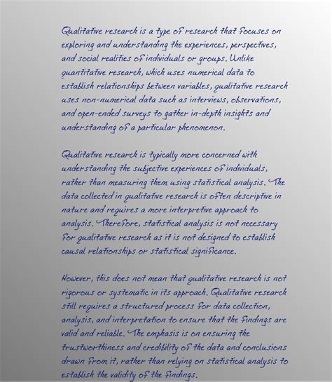 Qualitative study needs no statistical analysis - Brainly.in