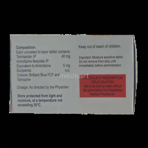 TELVAS AM 40MG TABLET 15'S Price, Uses, Side Effects & Substitutes ...