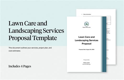 Lawn Care and Landscaping Services Proposal Template in Word, PDF ...