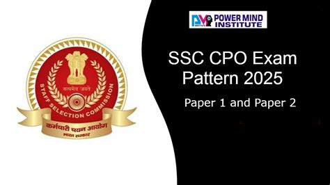 SSC CPO Exam Pattern 2025 for Paper 1 & Paper 2 – Detailed Guide