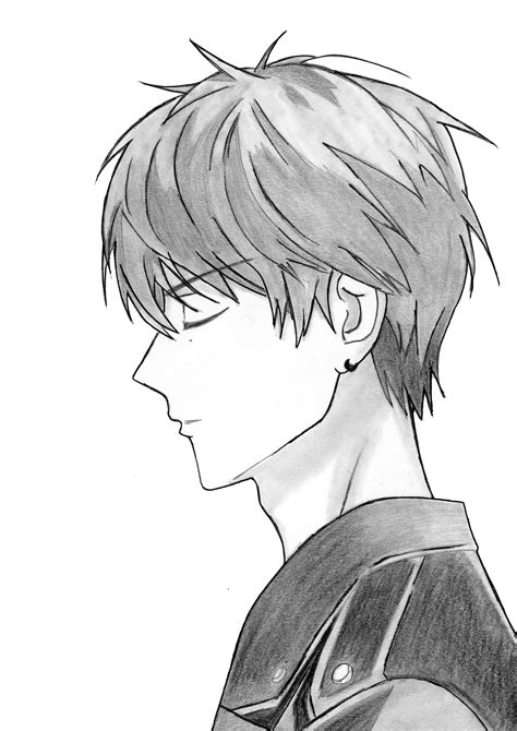 side view drawing anime
