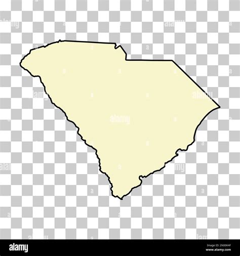 South carolina map shape, united states of america. Flat concept icon ...