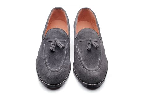Hampton Suede Tassel Loafers - Charcoal Grey – Dapperfeet
