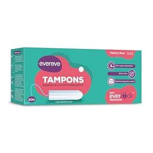 Evereve Tampons, For Heavy Menstrual flow, 20 pcs, Super absorption ...