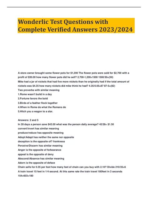 Image result for Wonderlic Test Questions