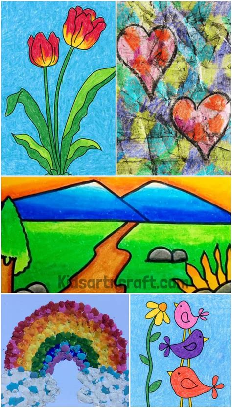 Easy Art Projects With Paper And Crayons - Kids Art & Craft