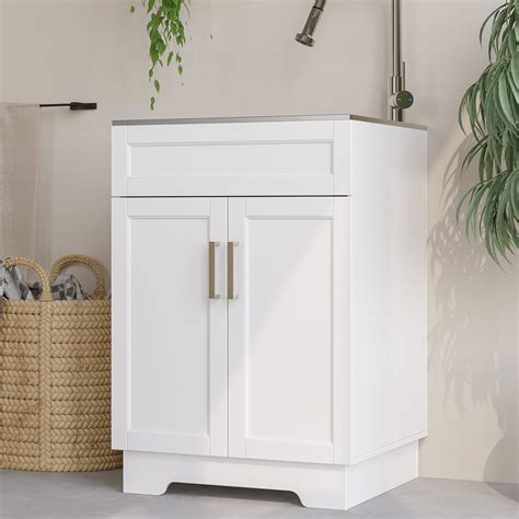 Amazon.com: Laundry Sink Cabinet with Stainless Steel Sink and Pull ...