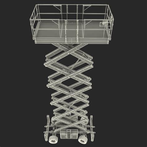 Engine Powered Scissor Lift Generic 3 Rigged 3D model | 3D Molier ...