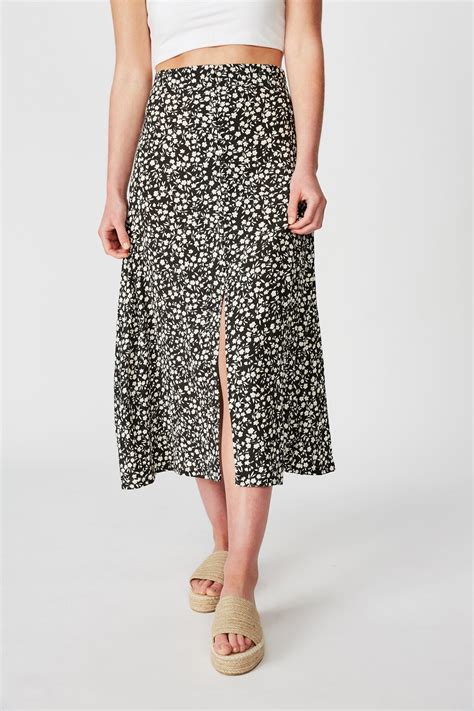 Summer button midi skirt - pirate black Cotton On Skirts | Superbalist.com