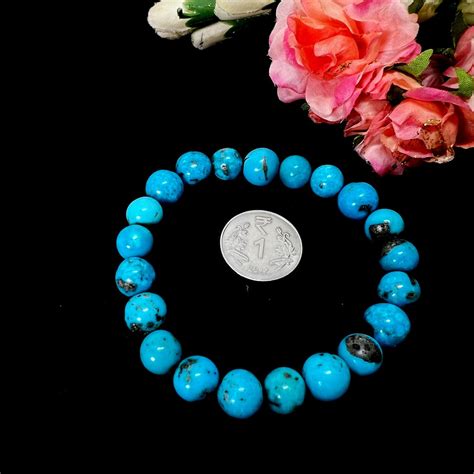 Genuine Iranian Turquoise/Firoza Bracelet Online at Talk to Crystals